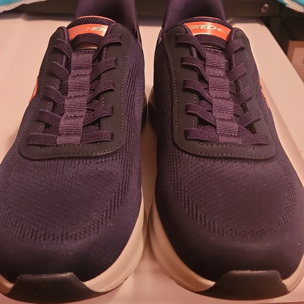 Skechers Men's Navy Athletic Shoes Slip On Size 10 - Picture 7 of 15